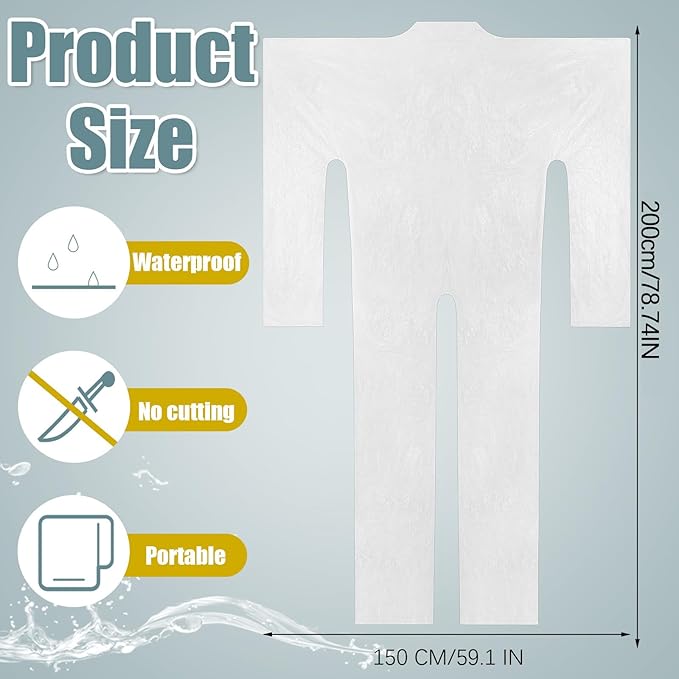 Xtinmee Disposable Body Wraps PE Sauna Bath Suit Plastic Body Sauna Wrap for Spa Bathtub Men Women Weight Loss Detox