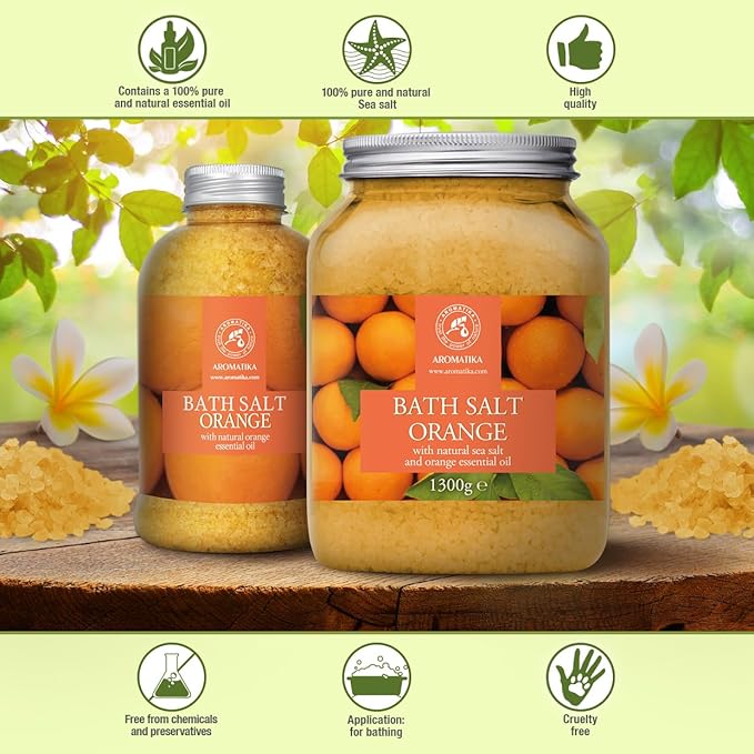 Bath Salt Orange 46 Oz (1300g) - Bathing - Body Care - Wellness - Spa - Bath