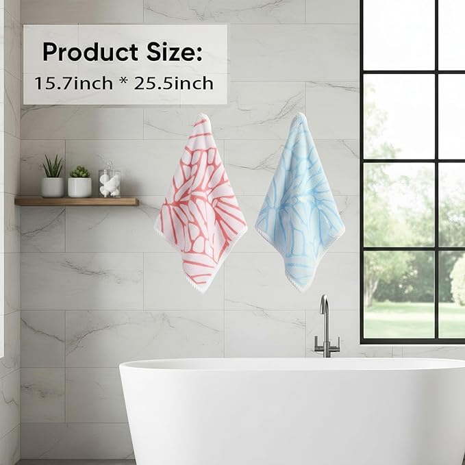 2-Pack Women's Microfiber Hair Towel Wrap: 50% Faster Drying, Ultra - Absorbent & Anti - Frizz for Long and Curly Hair! 16 * 26 Inches Oversized, Lightweight for Travel, Gym, Spa & Home Use