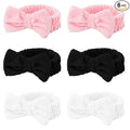 Casoty Black White Pink Skincare Headband for Washing Face Cute Face Wash Spa Headband for Women Makeup Hair Band Stocking Stuffers Spa Party Hair Accessories Gifts for Women Girls