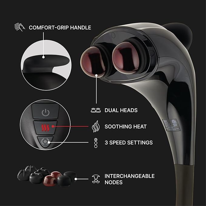 Homedics Twin Percussion Pro Dual Node Massager with Heat