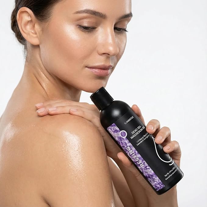 Natural Dead Sea Magnesium Resting Oil – 4oz Oil for Sleep Support & Muscle Relief – Bottled in The USA