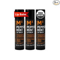 Moroccan Magic Men M3 Organic Peppermint Lip Balm 3 Pack | Ultra-Hydrating & Moisturizing | Natural Mint Lip Repair for Dry Lips | Non-Toxic | Organic Lip Balm for Men