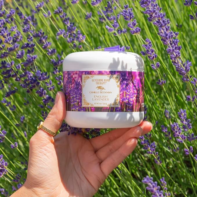 Camille Beckman Glycerine Hand Therapy Cream, English Lavender, 8 Ounce