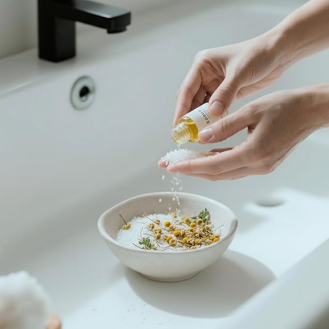 Minimalist Epsom Salt with Chamomile Oil, Perfect for Scented Baths, Packaged for Convenience in a Refillable Bag (24 Ounce)