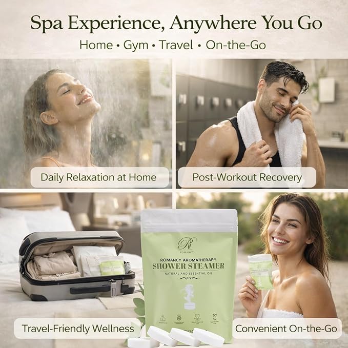 Shower Steamers Aromatherapy 10 Pack – Sinus Relief & Congestion Vapor Tablets with Menthol, Eucalyptus & Mint – Strong Scent Shower Bombs, Cold & Flu Support, Stress Relief, Gift Set for Women & Men