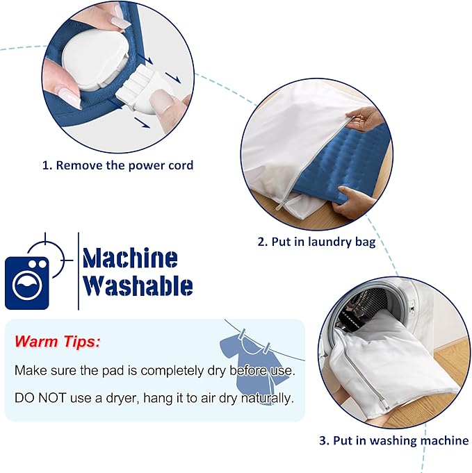 33x17 Inch Electric Heating pad for Back Neck Shoulder Knee Arms Legs- Electric Heat Pads with 6 Heat Settings & Auto Shut Off &Dry/Moist Heat Heating Pad for Birthday Mother Father Girl Men Women