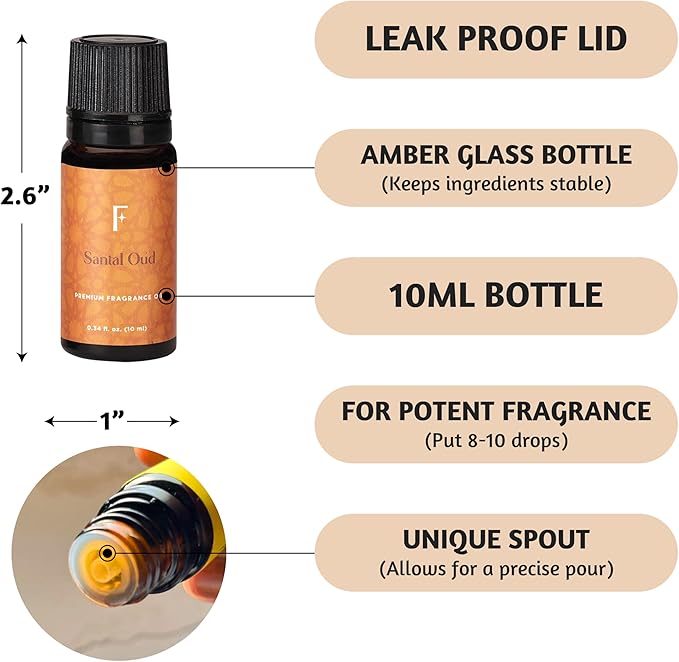 Folkulture Essential Oils Set for Diffuser | Set of 6 Luxury Floral & Oud Fragrance Oils | Orchid Oud, Rose Oud & Warm Sensual Blends, Eid Gifts & Home Fragrance Gift Set