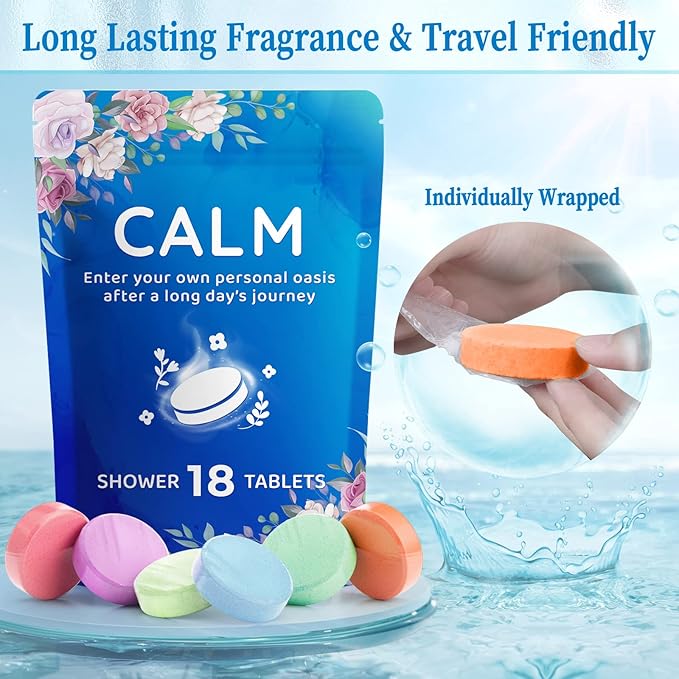 18-Pack Shower Steamers Aromatherapy, Shower Bath Bombs with Individually Wrapped, Variety Shower Tablets, Mothers Day Presents for Mom, Birthday Presents for Women, White Elephant