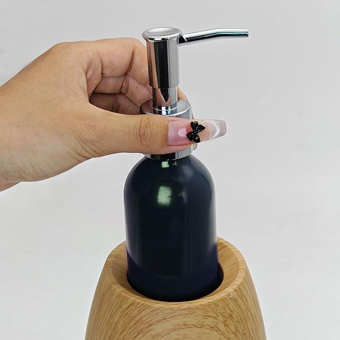 Elitzia ETAW02S ETAW03 Massage Oil Warmer Use Metal Pump Bottle Dispenser 1 Pack 8.45oz/250ml Portable Cylinder Massage Oil Gel Lotion Pump Durable Refillable Containers (Aluminum Oxide Bottle)