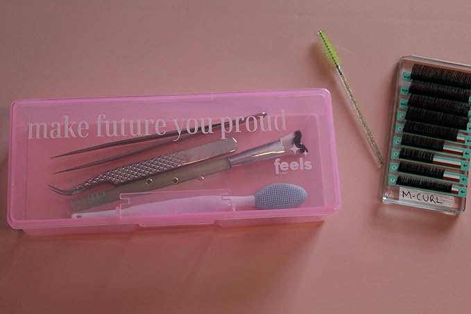 Tweezer Holder Box Storage Organizer for Lash Artists, Estheticians, Nails, Manicure, Hair Salon, Spa, Shelf for Eyelash Extension Tweezers, Dust proof