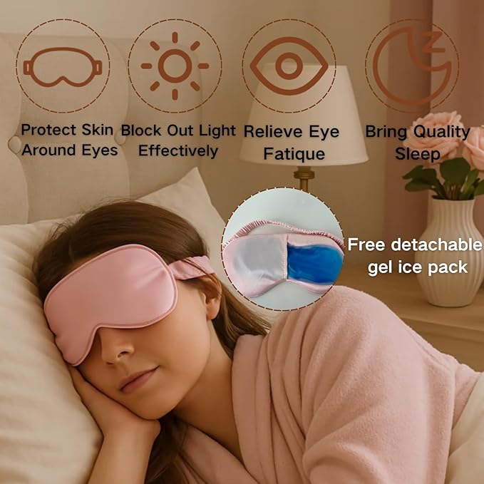 Mothers Day Skincare Tool Gifts Set for Her, Women, Daughter, Mom, Teen Girls - Gua Sha & Jade Roller, ice roller for face, Self Care Gifts Set, Eye Mask, with Greeting Card, Girlfriend Birthday Gift