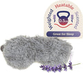 warmies Microwavable Eye Mask for Warmth & Comfort - Heating & Cooling Compress for Calming Relaxation - Weighted & Heated Eye Mask with Scented Lavender for Sleeping - Gray