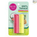 eos 100% Natural Lip Balm- Coconut Milk and Pineapple Passionfruit, All-Day Moisture Lip Care, 0.14 oz, 2 Pack