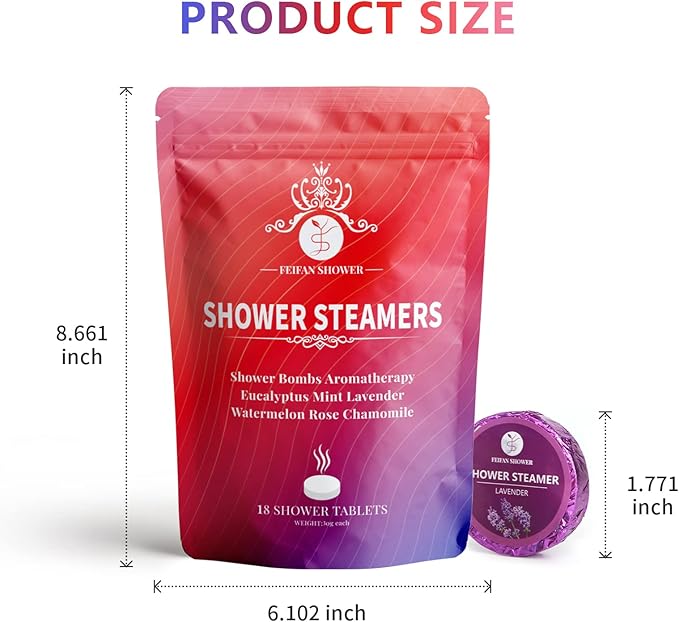 Shower Steamers Aromatherapy 18 Pack, Basket Set for Mothers Day Gifts for Mom Wife Women, Shower Bombs Natural Organic Essential Oil, Teacher Appreciation Gifts, Relaxation & Self Care Home SPA