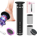 Electric Foot Callus Remover with Nano-Glass Head & 60Pcs Sandpaper Discs, 3 Hours Run Time, Electric Callus Remover for Feet with 3 Adjustable Speeds, Pedicure Tools for Dry Dead Skin Cracked Heels