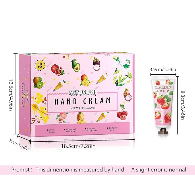 Hand Cream Gift Set 10 Pack, Mothers Day Gifts,Moisturizing Hand Lotion Travel Size for Dry Hands, Gifts for Women&Teen Girls, Teacher Appreciation Gifts,Nurses Week Gifts, Small Gifts