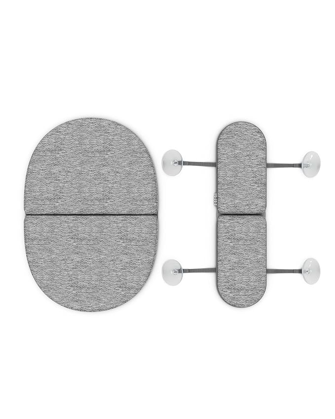 Lalo Knee & Elbow Saver - Foldable Padded Cushions for Bathtime, Quick-Dry, Suction Cups for Stability, Bath Kneeler Rest Set 17 x 11.5 in Knee Pad & 16 x 4.5 in Elbow Pad - Heather Grey