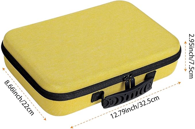 Essential Oils Carrying Case Holds 60 Grids for 1-3ML Roller Bottles 5ml, 10ml, 15ml Bottles Storage Organizer Bag Hard Shell EVA, Essential Oil Bag with Detachable Sponge Pad Yellow