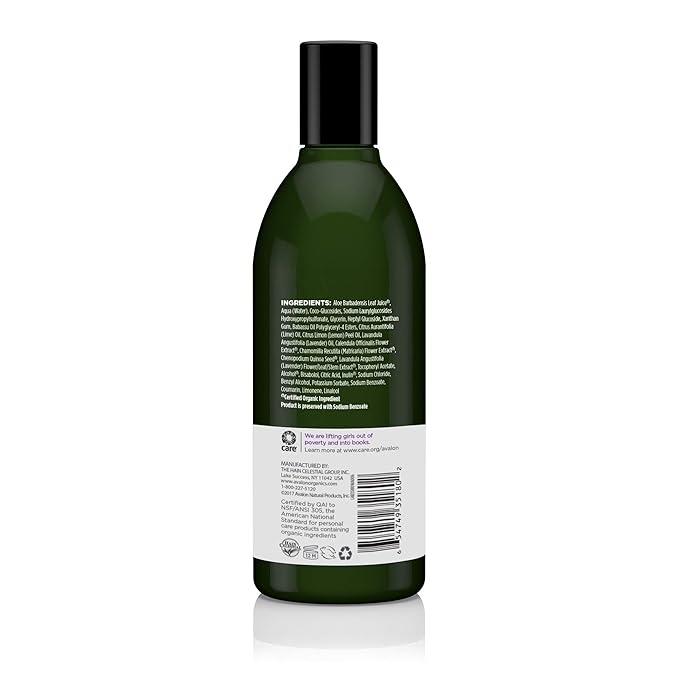 Avalon Organics Bath & Shower Gel, Nourishing Lavender, 12 Oz
