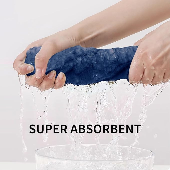 Oversized Bath Towels 40x80 Inches Extra Large Bath Sheets for Adults Super Soft Quick Dry Highly Absobent Microfiber Shower Towels for Bathroom（Blue, 6Piece