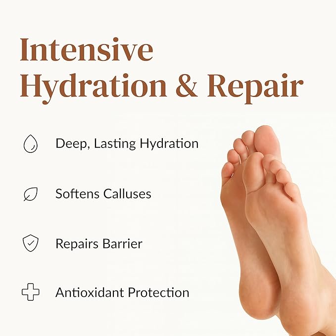 Epielle Hydrating Foot Mask 6 Pairs, Relieve and Soften with Shea Butter & Jojoba Oil, Deep Moisturizing Socks for Dry, Cracked Feet, Self Care Gifts for Women, Spa Kit, Mothers Day Gifts