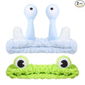 Frog Eye Face Wash Headband Women Snail Spa Hair Band Soft Coral Fleece Headwraps Her Cute Creative Cartoon Costume Cosplay Party Accessories