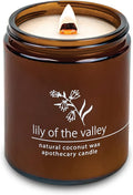 Hemlock Park Lily of the Valley Apothecary Hand-Poured Scented Candle | Crackling Wood Wick, Botanical Fragrance & Coconut Wax | Up to 60 Hour Burn Time | 8 oz