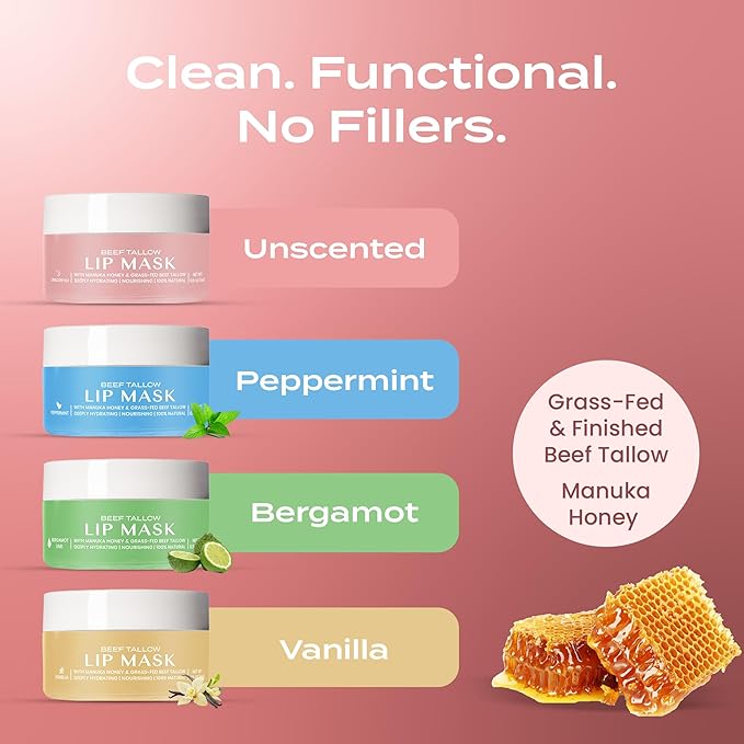 Body Restore Collagen Lip Mask – Mothers Day Gifts for Mom, Hydrating Lip Treatment, Birthday Gifts for Women, Self Care Spa Gifts – Unscented