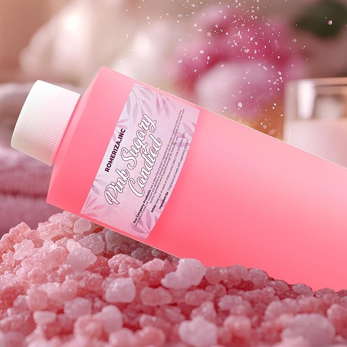 Pink Sugary Candied Natural Fragrance Body Oil - Luxury Scented Body Oil Perfume- Women’s Scented Oil - Long Lasting Perfume - Uncut Fragrance Oil in Plastic Bottle -10 Fl Oz (Pack of 1)