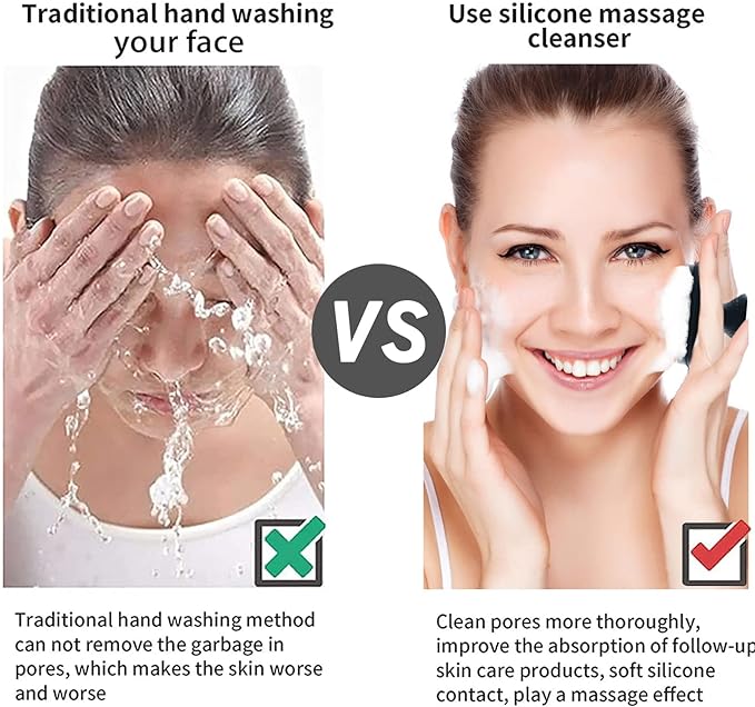 Face Scrubber 2 Pack Silicone Face Scrubber for Men Facial Cleansing Brush Silicone Face Wash Brush Manual Waterproof Cleansing Skin Care Face Brushes for and Exfoliating