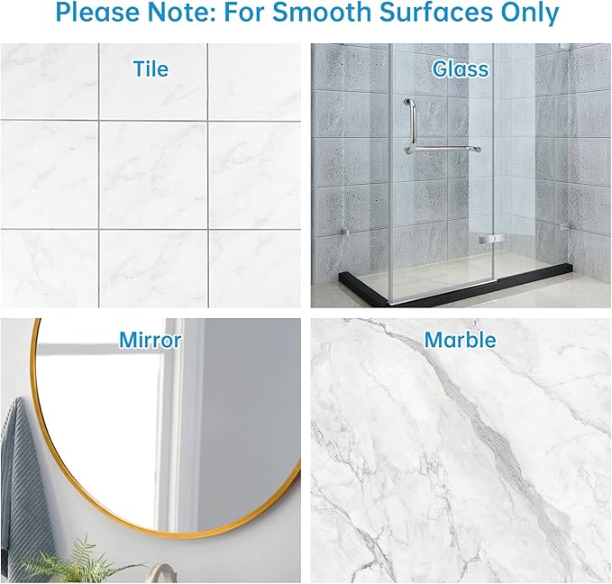 NiHome Acrylic Shower Steamer Tray Clear, Shower Steamer Holder with 4 Suction Cups and Self-Adhesive Tape, Extends Fragrance Duration, Prevents Stepping and Drain Clogs, Fits Smooth Shower Surfaces