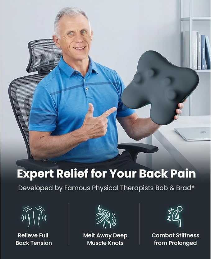 BOB AND BRAD Back Massager with Heat FSA Eligible/HSA Eligible, EZBack Corded Back Massager for Pain Relief Deep Tissue, Shiatsu Back and Neck Massage Pillow, Soothing Full-Body Relief for Women Men