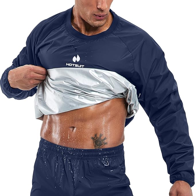 HOTSUIT Men Sauna Suit Sweat Suits Durable Gym Exercise Workout Jacket
