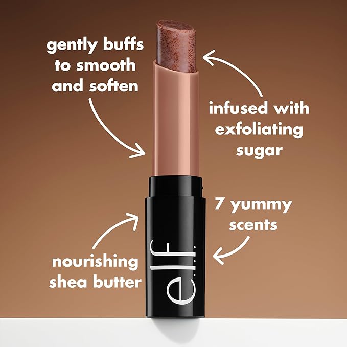 e.l.f. Lip Exfoliator, Moisturizing Scented Lip Scrub For Exfoliating & Smoothing Lips, Infused With Jojoba Oil, Vegan & Cruelty-free, Strawberry