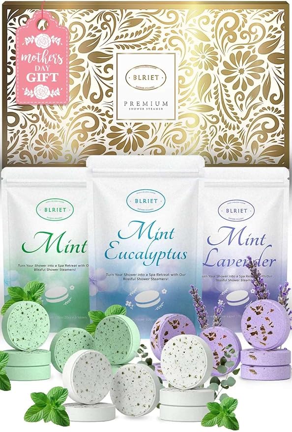 Shower Steamers Aromatherapy 18 Pack Mothers Day Gifts for Wife Women Her Him Romance Birthday Spa Basket Natural Essential Oils Stress Relief Mint Lavender Relaxation for Mom Men Teens Adults Travel