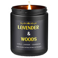 Lavender Woods Candle, 7 oz Scented Candle for Men, Soy Candles for Home Scented, Masculine Jar Candle for Him, 50 Hours Burning Time Mens Candle Gift for Boyfriend, Father, Birthday Present Giving