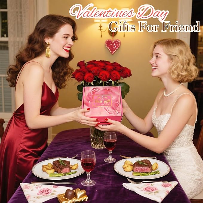 Best Friend Gifts for Women: Eletorot Mothers Day Gift for Friendship, Unique Pink Spa Relaxation Baskets Set for Birthday, Galentines, Valentines, Christmas, Easter, Graduation, Long Distance BFF
