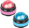 Coolrunner Massage Ball, Manual Roller Massager, 2-Pack Handheld Self Massage Therapy and Relax Full Body Tools for Sore Muscles, Shoulders, Neck, Arms, Legs, Back, Foot, Body (Blue+Pink)