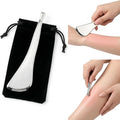 2-in-1 Dual-Ended Acupressure Massage Tool, Stainless Steel Gua Sha Scraper & Large Tip Fascia Release Tool for Deep Tissue Muscle, Back, Neck & Foot