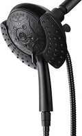 INAVAMZ Shower Heads with Handheld Spray Combo: 7.2" Rain Shower Head & Handheld Shower Head 2-IN-1 Shower Head with 60" Hose (BLACK), Shower Trim Systems