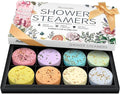 Shower Steamers Aromatherapy Birthday Gifts for Women - 8 Pcs Mothers Day Gifts for Mom Wife Daughter Grandma, Self Care with Natural Essential Oils Relaxation Home Spa Gift Set (Cream White)