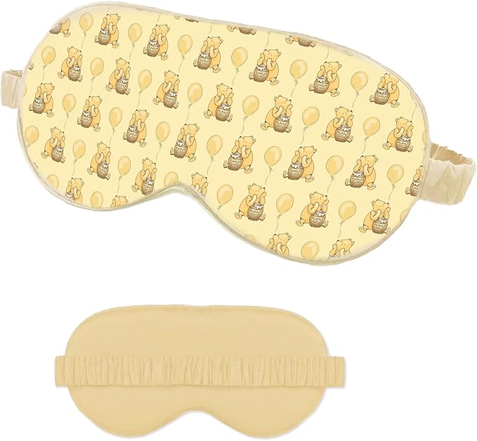 Winnie Sleep Eye Masks for Kids Women, Sleep Eye Mask Blindfold with Elastic Strap/Headband, Soft Eye Cover Eyeshade for Night Sleeping for Sleep Travel Nap