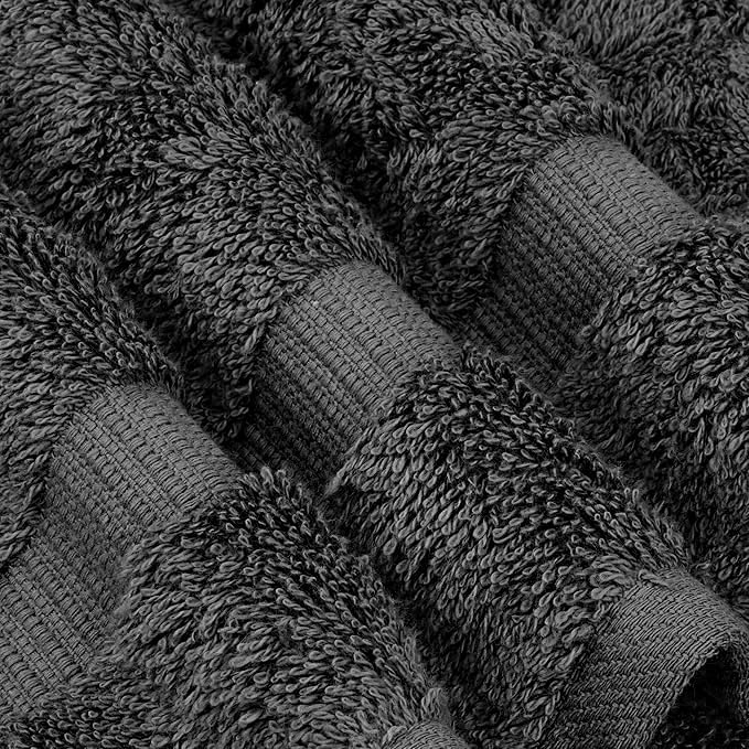 Chakir Turkish Linens 100% Cotton Premium Turkish Towels for Bathroom | 30'' x 60'' Large Bath Towels (4 Piece, Dark Gray)