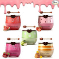 5PCS Bee Lip Balm Honey Pot，Honey&Strawberry&Watermelon&Cherry&Apple Lip Mask Overnight Propolis Moisturizing Lip Balm Hydrating Prevention Dry and Crack Lip Scrubs Exfoliator Lip Wrinkle Care