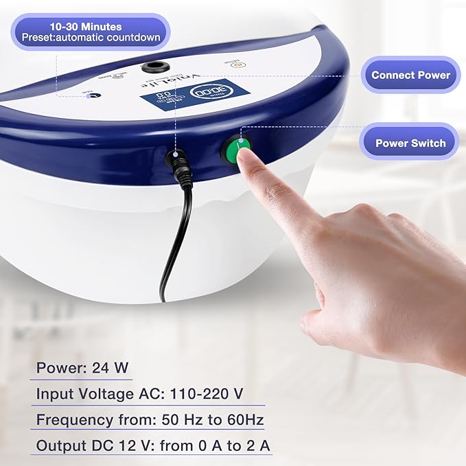 Ionic Foot Detox Machine,Detox Foot Bath Machine, Foot Spa with Epsom Salt, 2 Array Plates, Timer, Wristband & Large LCD, Foot Massage Basin for Home Hydrotherapy
