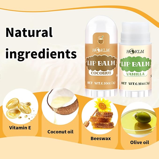Mini Lip Balm 130 Pack, Natural Lip Balms with Vitamin E and Coconut Oil. Moisturizes for Dry Lips, Perfect for Christmas Gifts, Party Favors, Gift Bags and Small Gifts-13 Flavors