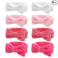 8 Pack Spa Headband for Washing Face,Pink Skincare Headband Set for Women Girls Cute Bow Headbands for Makeup Skin Care Head bands Sleepover Party Supplies for Girl