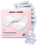 grace & stella Peptide Under Eye Patches with Niacinamide & Rice Extract - Firming Eye Masks for Dark Circles and Puffiness - Bulk Mothers Day Gifts - Vegan, Cruelty-Free (White, 48 Pairs)