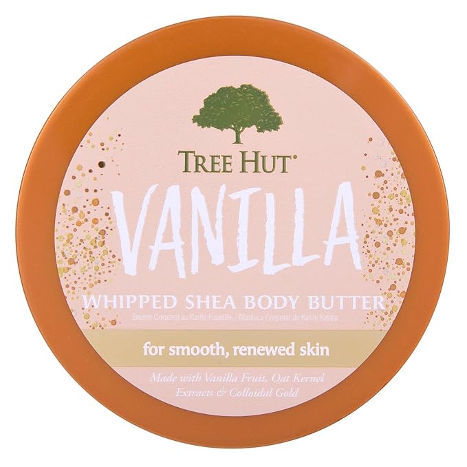 Tree Hut Vanilla Whipped Shea Body Butter, Mothers Day Gifts, Long-Lasting Hydration for Soft, Smooth Skin, Nourishing Essential Body Care, Lightweight Moisturizer, 8.4 fl oz
